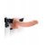 Телесный полый страпон с вибрацией Vibrating Hollow Strap-On with Balls - 24 см. - Pipedream - купить с доставкой в Ачинске