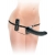 Черный страпон с вагинальной пробкой Deluxe Vibrating Penetrix Strap-On - 19 см. - Pipedream - купить с доставкой в Ачинске