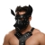 Черная кожаная маска «Собака» - Crazy Handmade - купить с доставкой в Ачинске