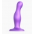 Фиолетовая насадка Strap-On-Me Dildo Plug Curvy size M - Strap-on-me - купить с доставкой в Ачинске