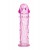 Гладкая розовая насадка с усиками под головкой - 12,5 см. - Toyfa Basic - в Ачинске купить с доставкой