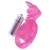 Розовая вибронасадка со стимулятор клитора   Язычок - Toyfa Basic - в Ачинске купить с доставкой
