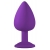 Большая фиолетовая анальная пробка Emotions Cutie Large с голубым кристаллом - 10 см. - Lola Games - купить с доставкой в Ачинске