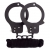 Чёрные наручники из листового металла в комплекте с веревкой BONDX METAL CUFFS LOVE ROPE SET - Dream Toys - купить с доставкой в Ачинске