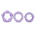 Набор из 3 фиолетовых эрекционных колец Stay Hard Beaded Cockrings - Blush Novelties - в Ачинске купить с доставкой