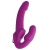 Ярко-розовый безремневой вибрострапон Evoke Vibrating Strapless Silicone Strap-on Dildo - XR Brands - купить с доставкой в Ачинске