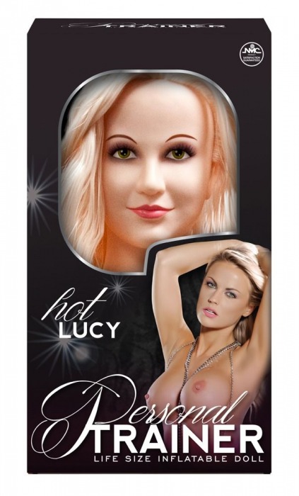 Надувная кукла с вибрацией и 2 любовными отверстиями Hot Lucy Lifesize Love Doll - NMC - в Ачинске купить с доставкой