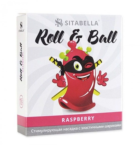 Стимулирующий презерватив-насадка Roll   Ball Raspberry - Sitabella - купить с доставкой в Ачинске