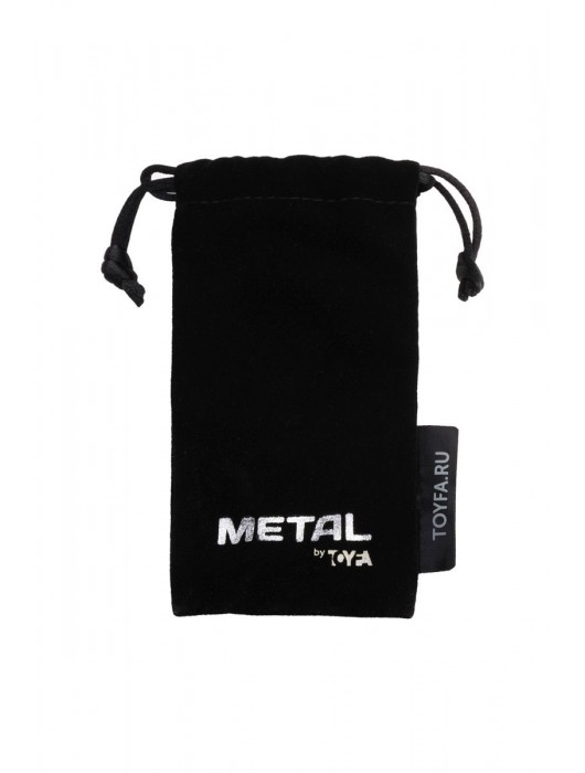 Серебристая коническая анальная пробка с красным кристаллом - 8 см. - ToyFa - купить с доставкой в Ачинске