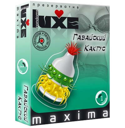Презерватив LUXE Maxima  Гавайский Кактус  - 1 шт. - Luxe - купить с доставкой в Ачинске