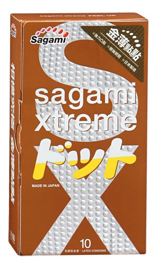 Презервативы Sagami Xtreme FEEL UP с точечной текстурой и линиями прилегания - 10 шт. - Sagami - купить с доставкой в Ачинске