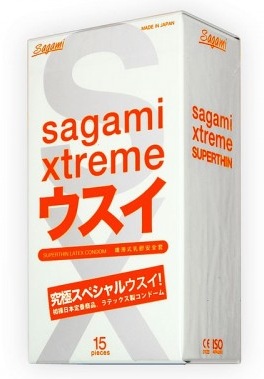 Ультратонкие презервативы Sagami Xtreme SUPERTHIN - 15 шт. - Sagami - купить с доставкой в Ачинске