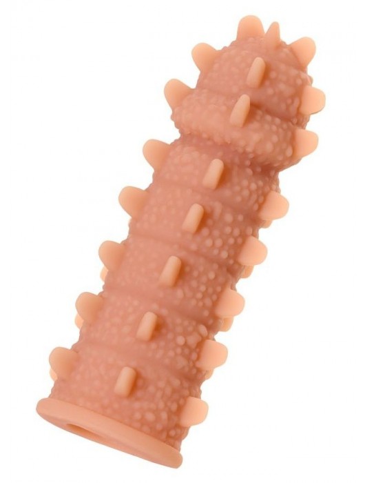 Телесная реалистичная насадка KOKOS Extreme Sleeve 04 с дополнительной стимуляцией - 12,7 см. - KOKOS - в Ачинске купить с доставкой