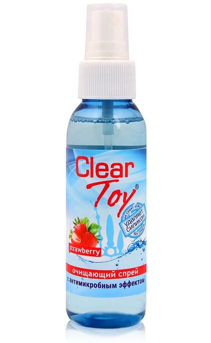 Очищающий спрей для игрушек CLEAR TOY Strawberry - 100 мл. - Биоритм - купить с доставкой в Ачинске