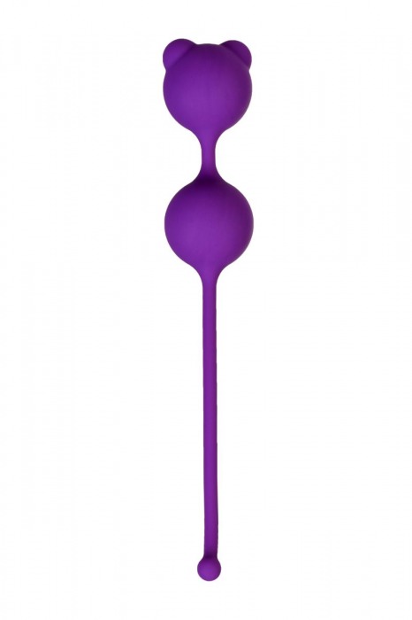 Фиолетовые вагинальные шарики A-Toys с ушками - A-toys