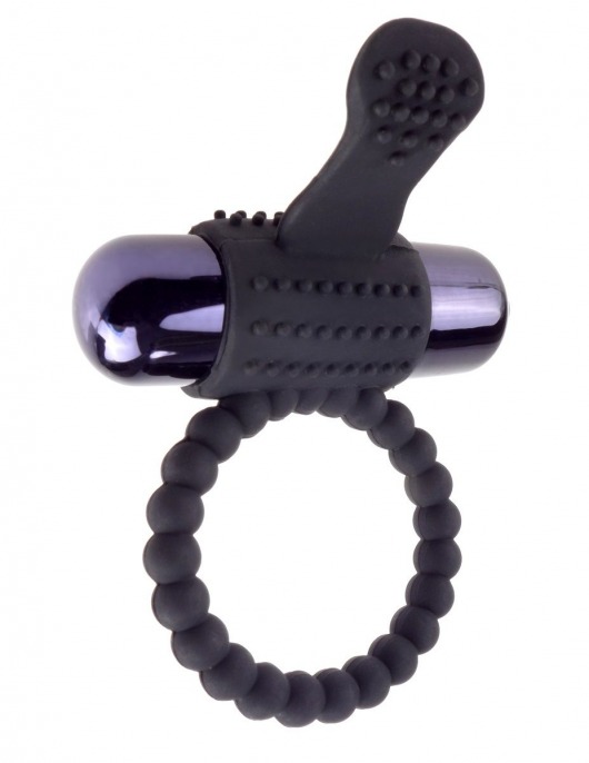 Черное эрекционное виброкольцо Vibrating Silicone Super Ring - Pipedream - в Ачинске купить с доставкой