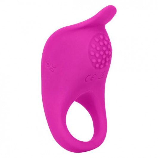 Ярко-розовое эрекционное виброкольцо Silicone Rechargeable Teasing Enhancer - California Exotic Novelties - в Ачинске купить с доставкой