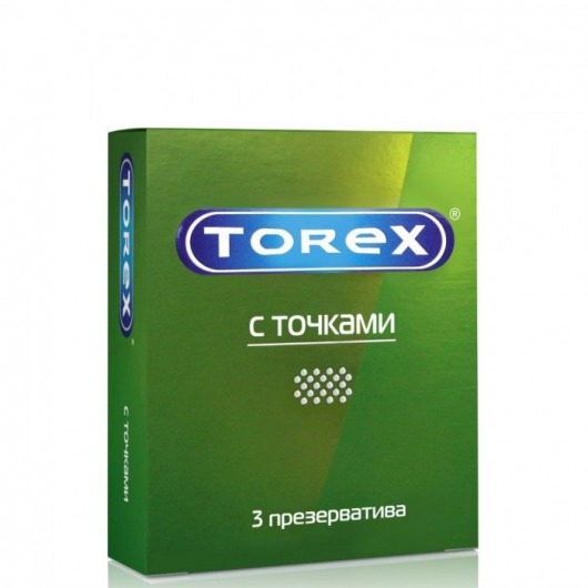 Текстурированные презервативы Torex  С точками  - 3 шт. - Torex - купить с доставкой в Ачинске