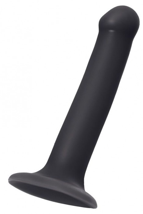 Черный фаллос на присоске Silicone Bendable Dildo M - 18 см. - Strap-on-me - купить с доставкой в Ачинске