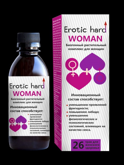 Женский биогенный концентрат для повышения либидо Erotic hard Woman - 250 мл. - Erotic Hard - купить с доставкой в Ачинске