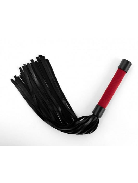 Красно-черная плеть My Rules - 43 см. - БДСМ Арсенал - купить с доставкой в Ачинске
