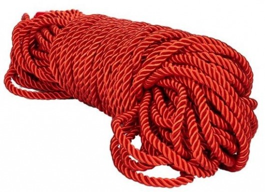 Красная веревка для связывания BDSM Rope - 30 м. - California Exotic Novelties - купить с доставкой в Ачинске