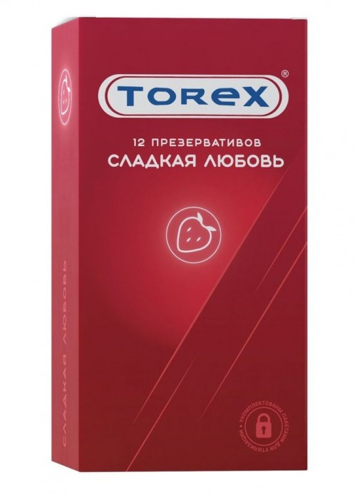Презервативы Torex  Сладкая любовь  с ароматом клубники - 12 шт. - Torex - купить с доставкой в Ачинске
