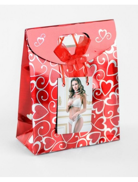 Бело-красный ошейник из натуральной кожи с нежным мехом - БДСМ Арсенал - купить с доставкой в Ачинске