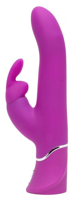 Лиловый вибратор Curve Thrusting Rechargeable Rabbit Vibrator - 24,1 см. - Happy Rabbit