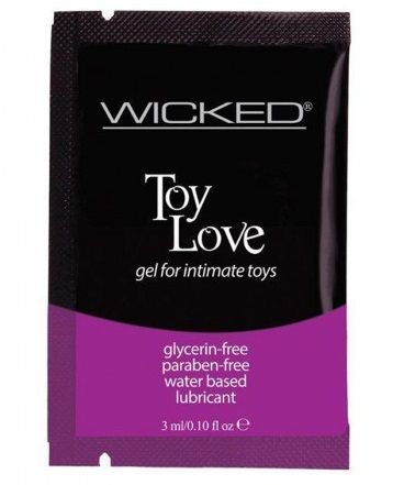 Лубрикант на водной основе для использования с игрушками WICKED Toy Love - 3 мл. - Wicked - купить с доставкой в Ачинске