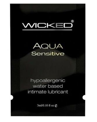 Мягкий лубрикант на водной основе WICKED AQUA Sensitive - 3 мл. - Wicked - купить с доставкой в Ачинске