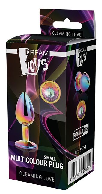Голографическая анальная втулка с радужным кристаллом - 7,1 см. - Dream Toys - купить с доставкой в Ачинске