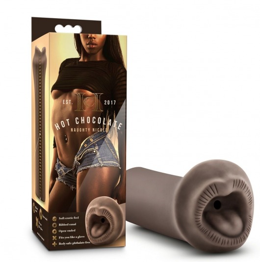 Коричневый мастурбатор-ротик Naughty Nicole - Blush Novelties - в Ачинске купить с доставкой