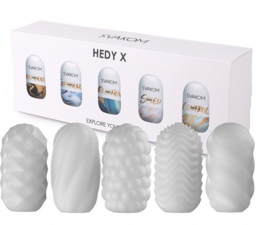 Набор из 5 мастурбаторов Hedy X5 Mixed - Svakom - в Ачинске купить с доставкой