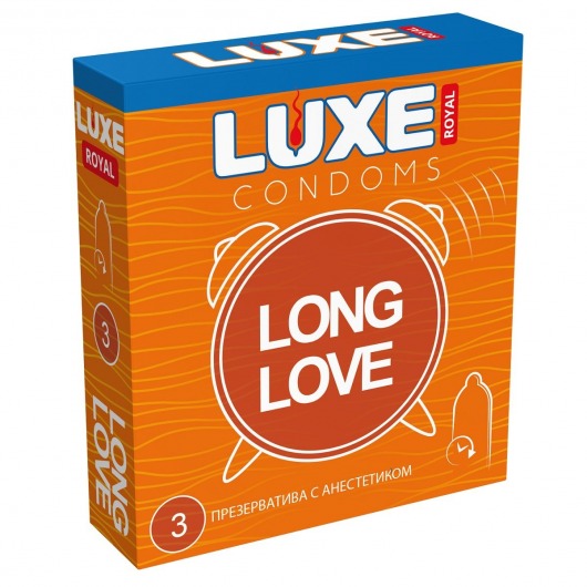 Презервативы с продлевающим эффектом LUXE Royal Long Love - 3 шт. - Luxe - купить с доставкой в Ачинске