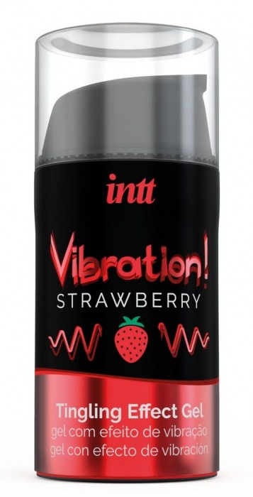 Жидкий интимный гель с эффектом вибрации Vibration! Strawberry - 15 мл. - INTT - купить с доставкой в Ачинске