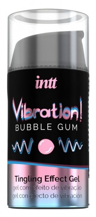 Жидкий интимный гель с эффектом вибрации Vibration! Bubble Gum - 15 мл. - INTT - купить с доставкой в Ачинске