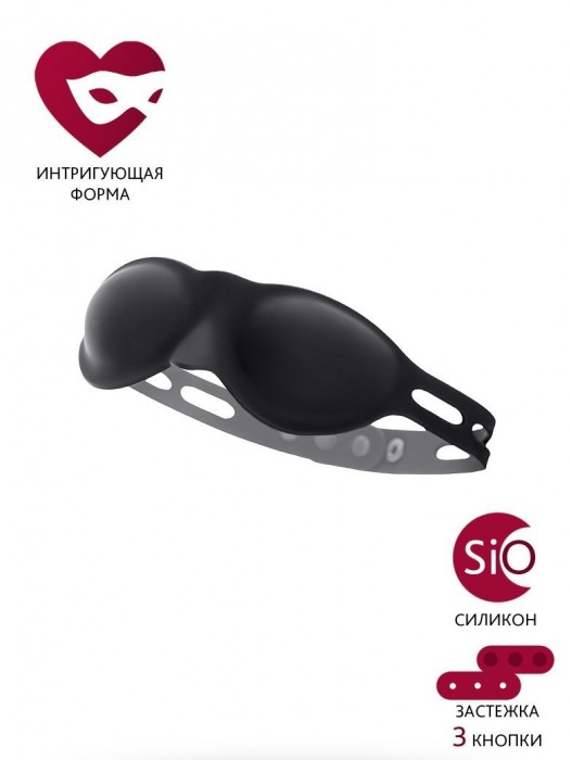 Черная плотная силиконовая маска - ToyFa - купить с доставкой в Ачинске