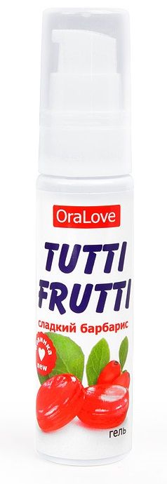 Гель-смазка Tutti-frutti со вкусом барбариса - 30 гр. - Биоритм - купить с доставкой в Ачинске