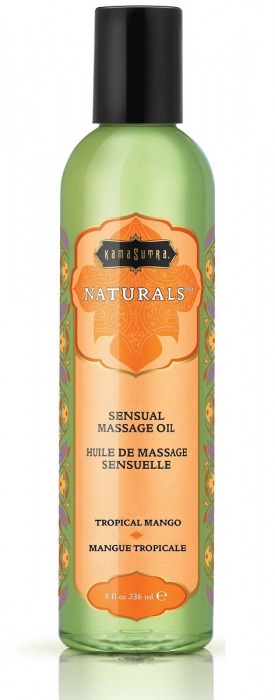 Массажное масло Naturals Tropical Mango с ароматом манго - 236 мл. - Kama Sutra - купить с доставкой в Ачинске