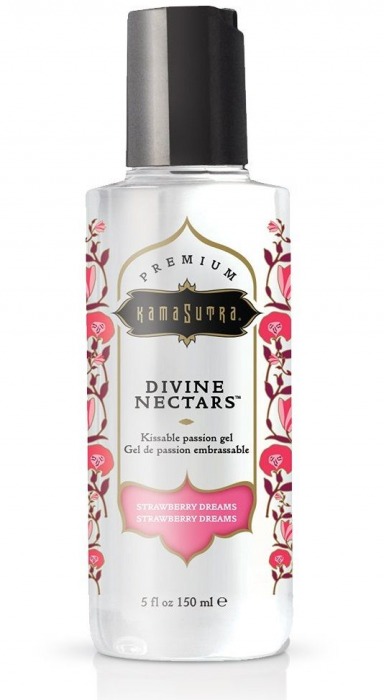 Гель-лубрикант на водной основе Divine Nectars Strawberry Dream с ароматом клубники - 150 мл. - Kama Sutra - купить с доставкой в Ачинске