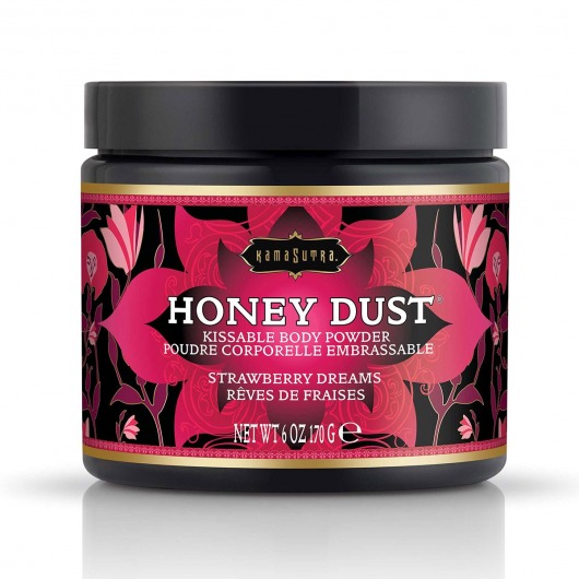 Пудра для тела Honey Dust Body Powder с ароматом клубники - 170 гр. - Kama Sutra - купить с доставкой в Ачинске