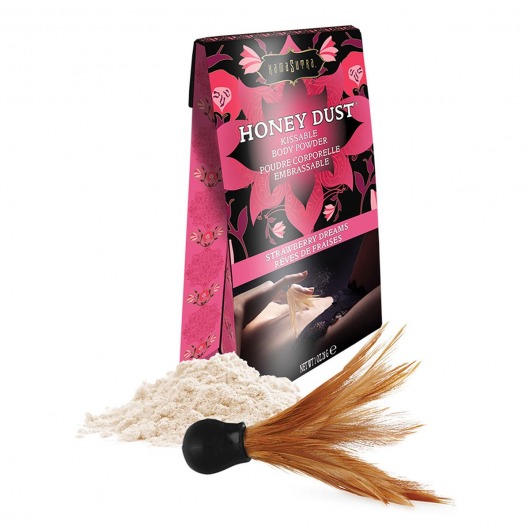 Пудра для тела Honey Dust Body Powder с ароматом клубники - 28 гр. - Kama Sutra - купить с доставкой в Ачинске