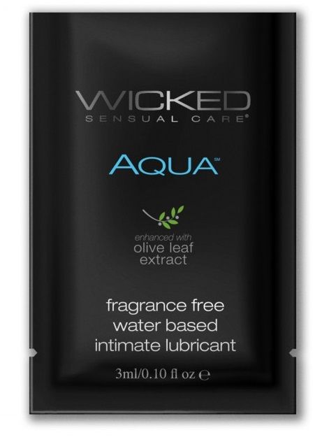 Легкий лубрикант на водной основе с алое Wicked Aqua - 3 мл. - Wicked - купить с доставкой в Ачинске