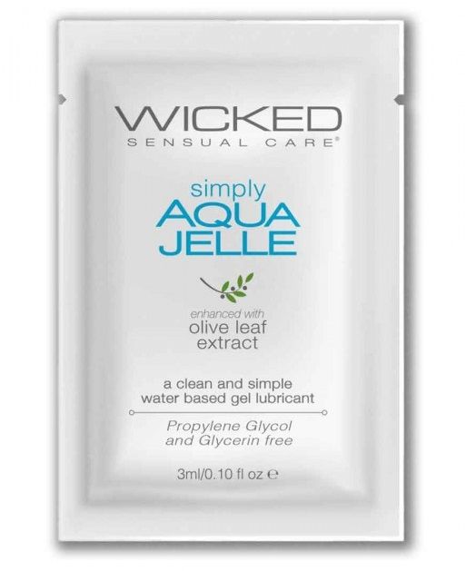 Гель-лубрикант Simply Aqua Jelle - 3 мл. - Wicked - купить с доставкой в Ачинске