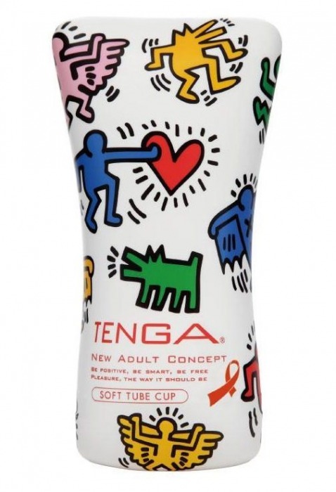 Мастурбатор-туба Keith Haring Soft Tube CUP - Tenga - в Ачинске купить с доставкой