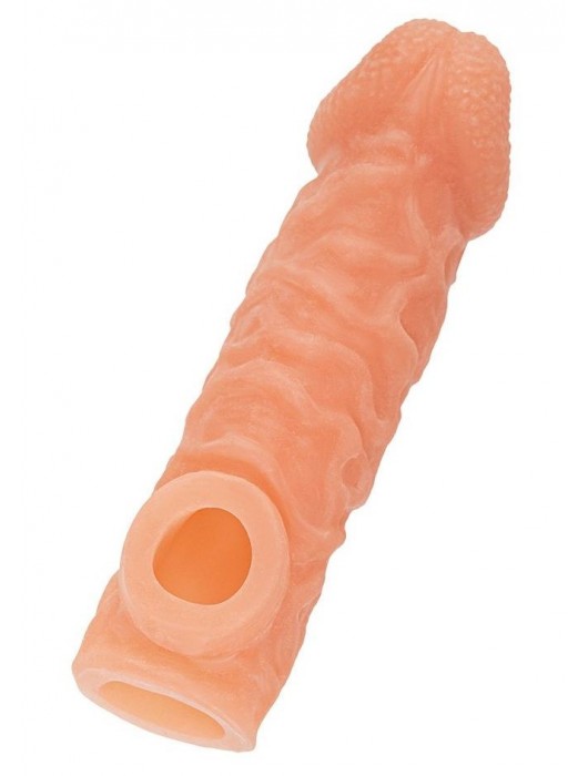 Телесная закрытая насадка с шершавой головкой Cock Sleeve Size S - 13,8 см. - KOKOS - в Ачинске купить с доставкой