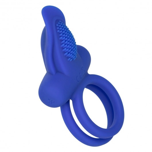 Синее перезаряжаемое эрекционное кольцо Silicone Rechargeable Dual Pleaser Enhancer - California Exotic Novelties - в Ачинске купить с доставкой