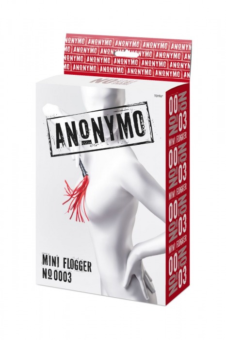 Красно-черный флоггер Anonymo - 28 см. - ToyFa - купить с доставкой в Ачинске