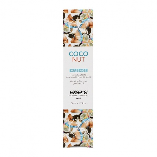 Разогревающее массажное масло с ароматом кокоса Gourmet Coconut - 50 мл. - Exsens - купить с доставкой в Ачинске